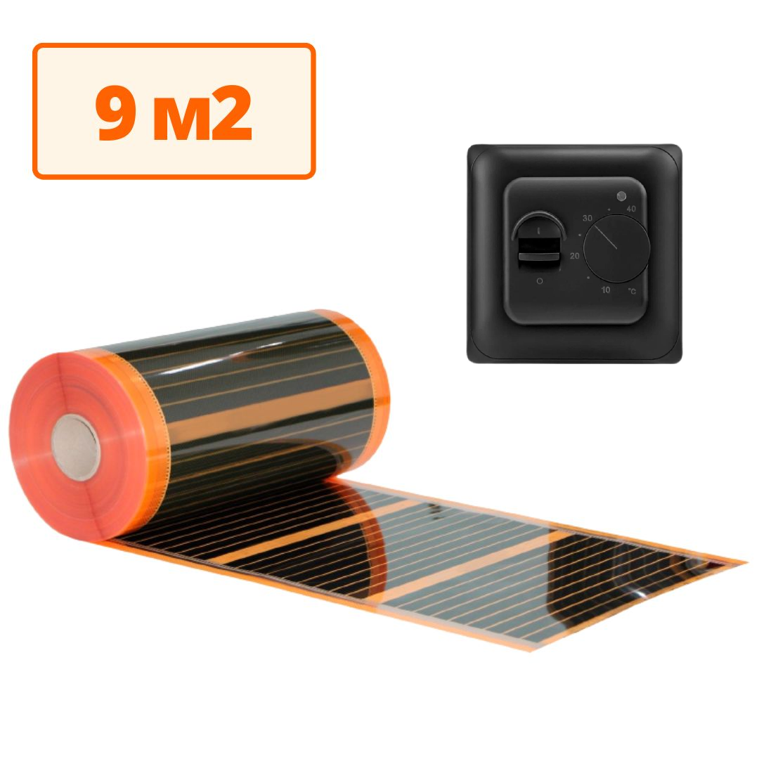 Изображение товара Инфракрасная пленка для теплого пола Теплософт 9 м² саморегулирующаяся с механическим терморегулято