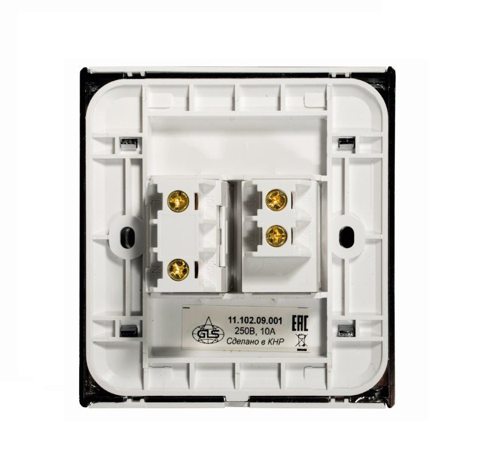 Изображение товара GLS K86-01 G16283 розетка с выключателем мебельная врезная белый