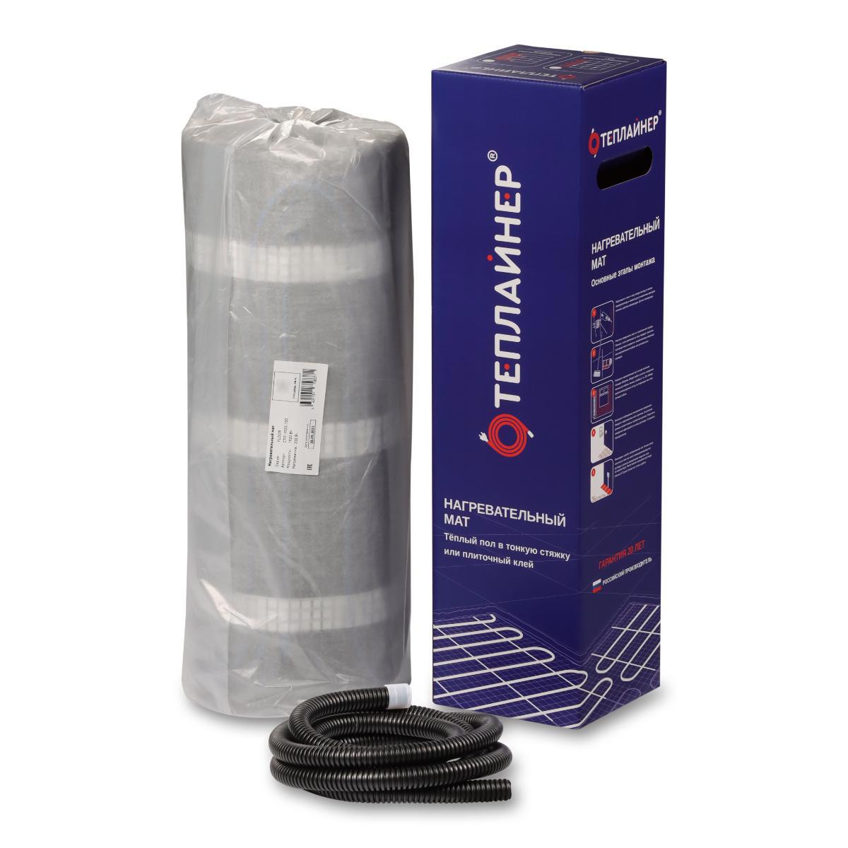 Изображение товара Нагревательный мат для теплого пола Теплайнер Floor 10 м2 1600 Вт с механическим терморегулятором