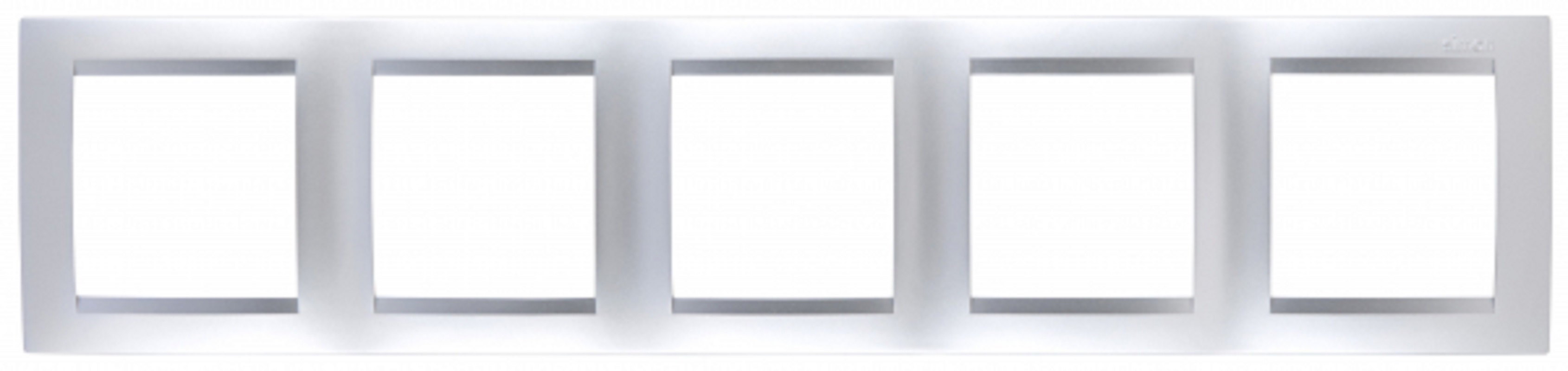 Изображение товара Рамка для розеток и выключателей Simon 15 5 постов цвет алюминий