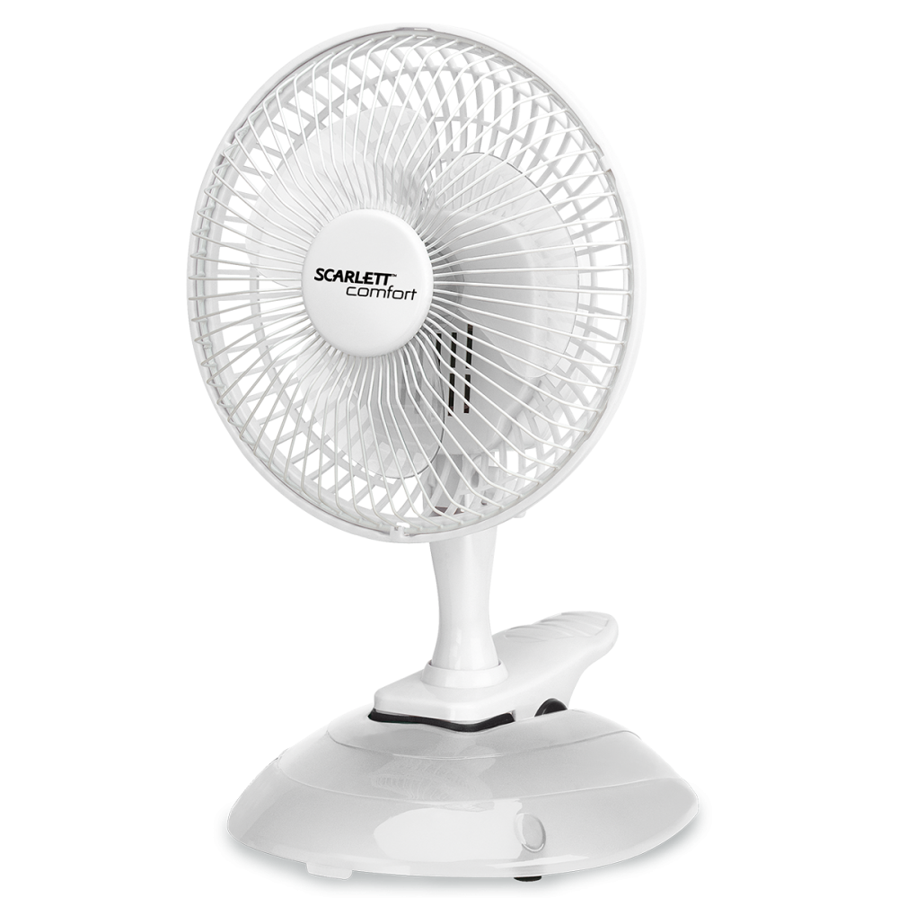 Изображение товара Вентилятор настольный Scarlett SC DF111S01 25 Вт D15 см цвет белый Изображение товара Вентилятор настольный Scarlett SC DF111S01 25 Вт D15 см цвет белый