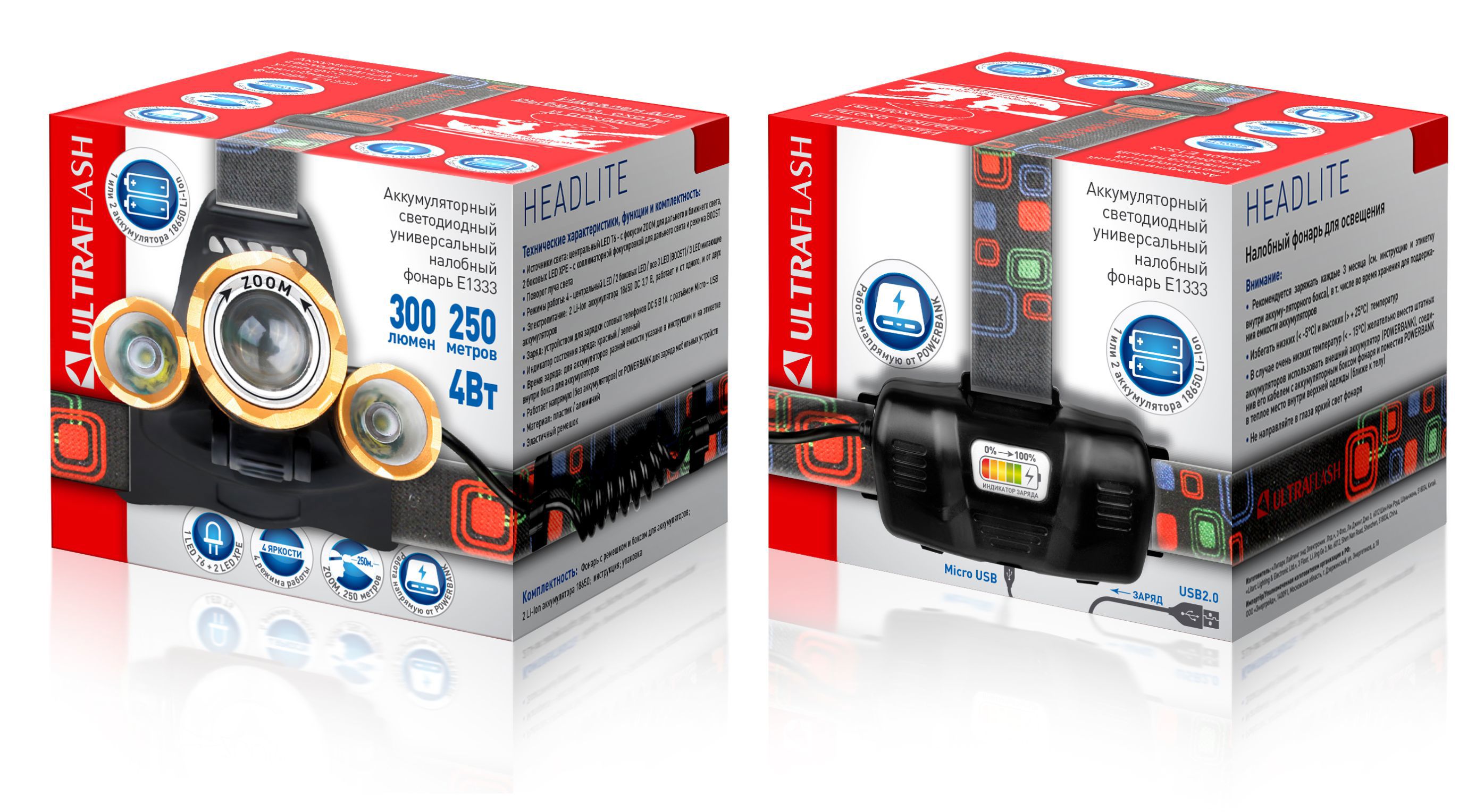 Изображение товара Фонарь налобный Ultraflash E1333 4 Вт