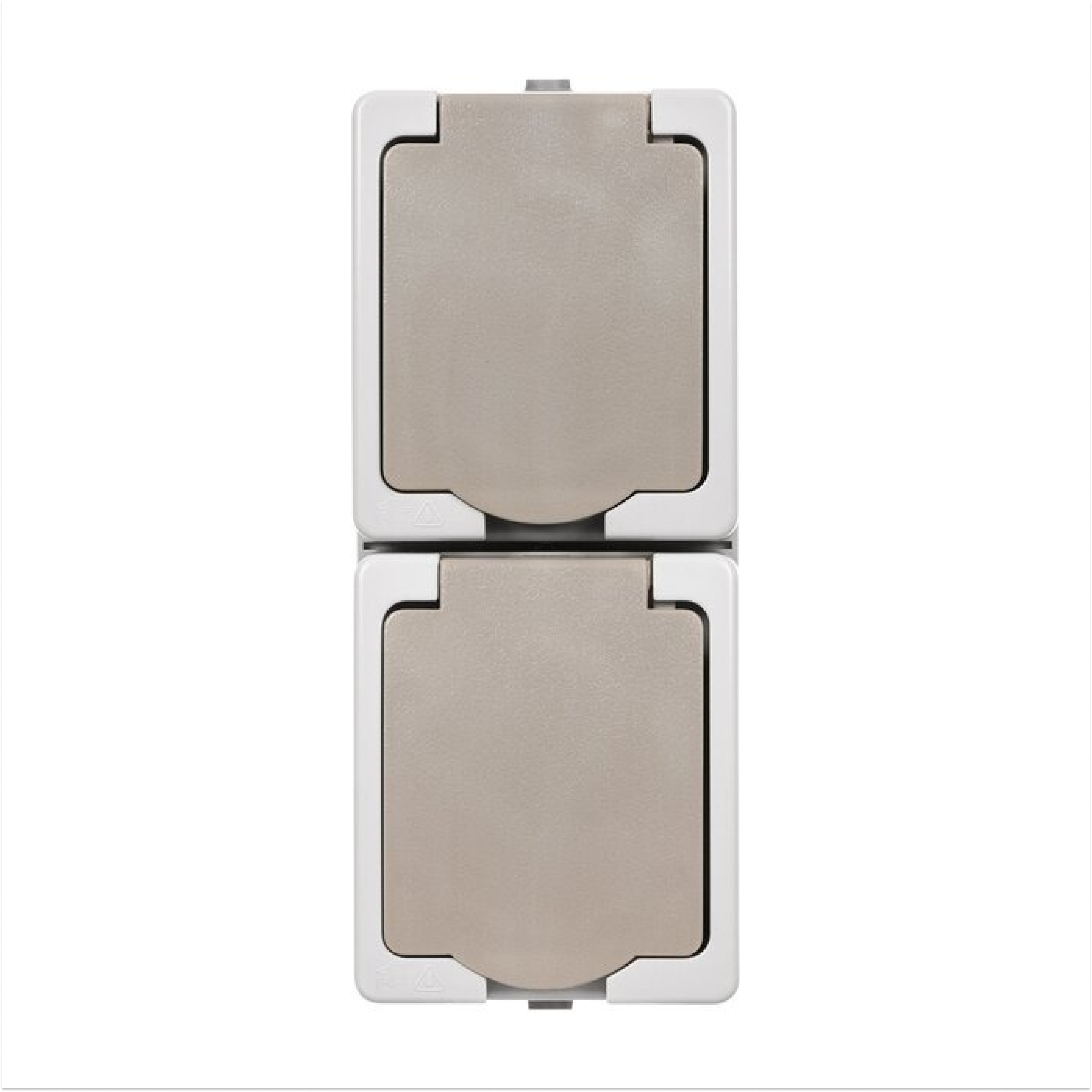 Изображение товара Розетка двойная накладная Tdm electric Вуокса SQ1803-0009 вертикальная цвет серый