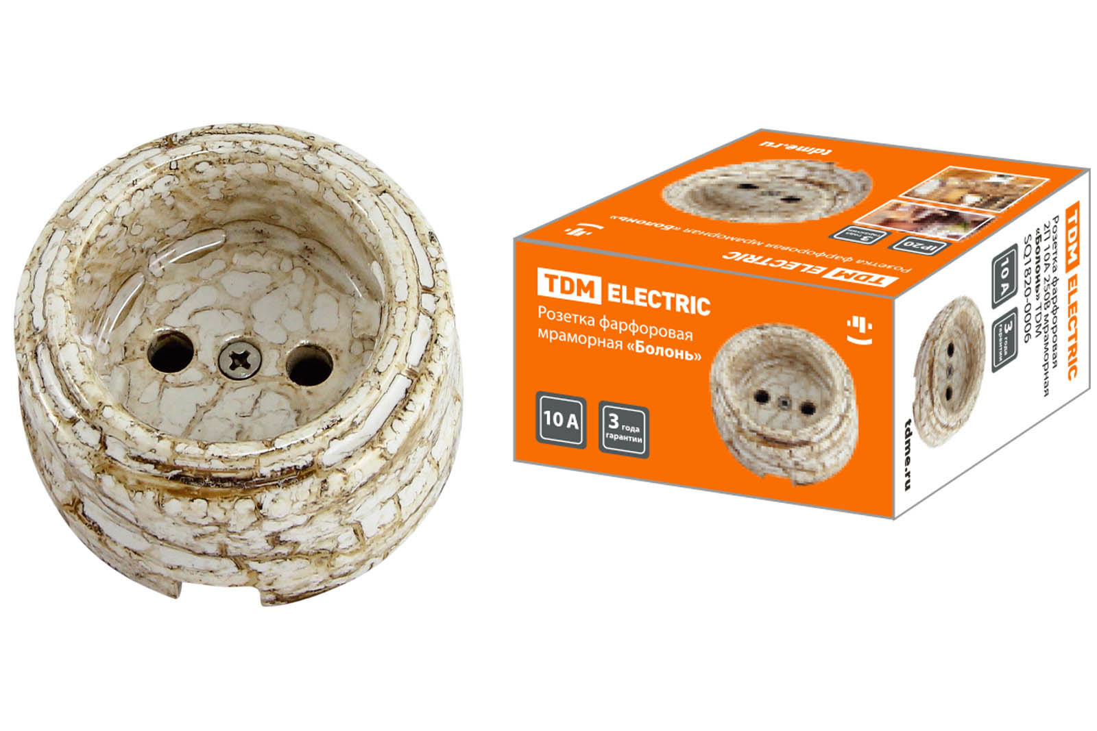 Изображение товара Розетка накладная SQ1820-0006 цвет слоновая кость винтовое соединение Изображение товара Розетка накладная SQ1820-0006 цвет слоновая кость винтовое соединение