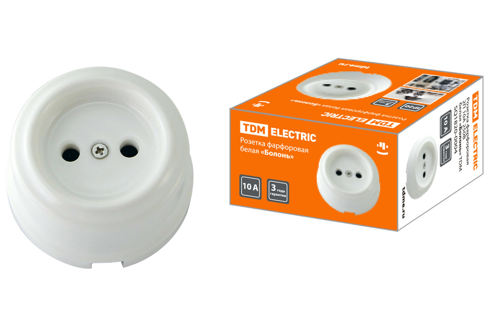Изображение товара Розетка накладная Tdm electric Болонь SQ1820-0004 цвет белый