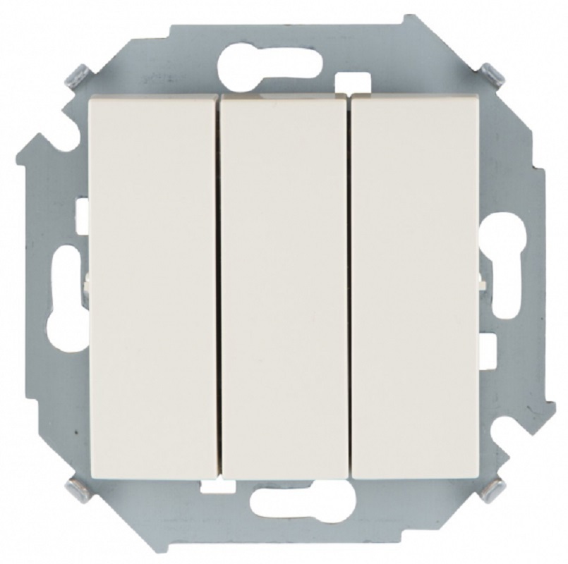 Изображение товара SIMON 1591391-031 выключатель 3 клавиши 10А 250В винтовые зажимы бежевый