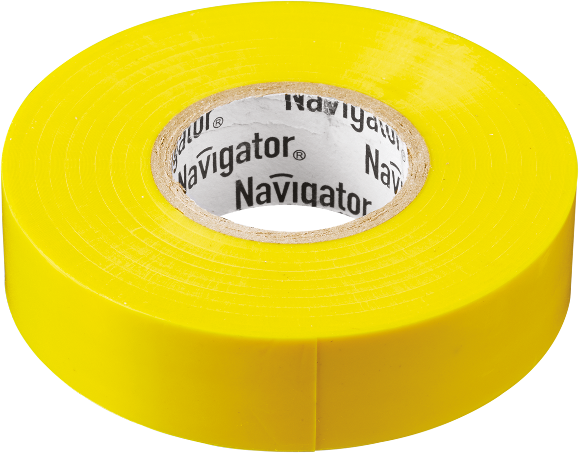 Изображение товара Изолента ПВХ Navigator 71 112 NIT-A19-20/Y жёлтая Изображение товара Изолента ПВХ Navigator 71 112 NIT-A19-20/Y жёлтая