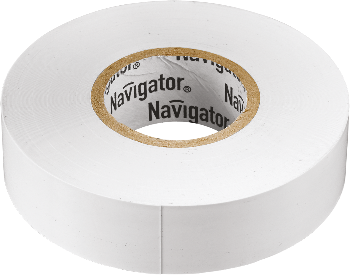 Изображение товара Изолента Navigator 19 мм 20 м ПВХ цвет белый Изображение товара Изолента Navigator 19 мм 20 м ПВХ цвет белый