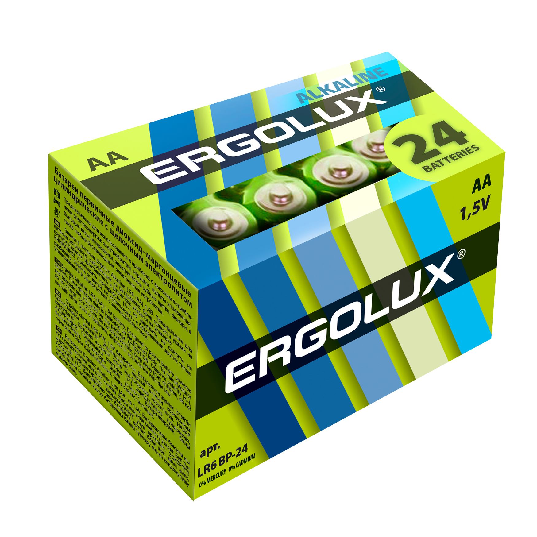 Изображение товара Батарейка ERGOLUX алкалиновая LR6 AA 24 шт.