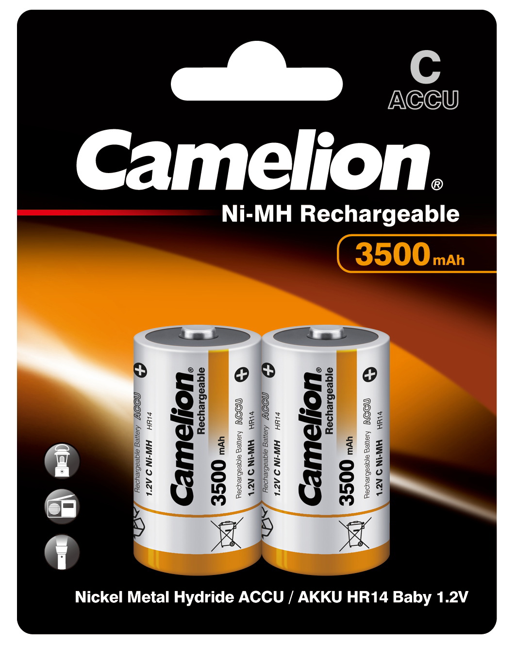 Изображение товара Аккумуляторная батарейка Camelion Rechargeable C (HR14) Ni-Mh 3500 мАч 2 шт. Изображение товара Аккумуляторная батарейка Camelion Rechargeable C (HR14) Ni-Mh 3500 мАч 2 шт.