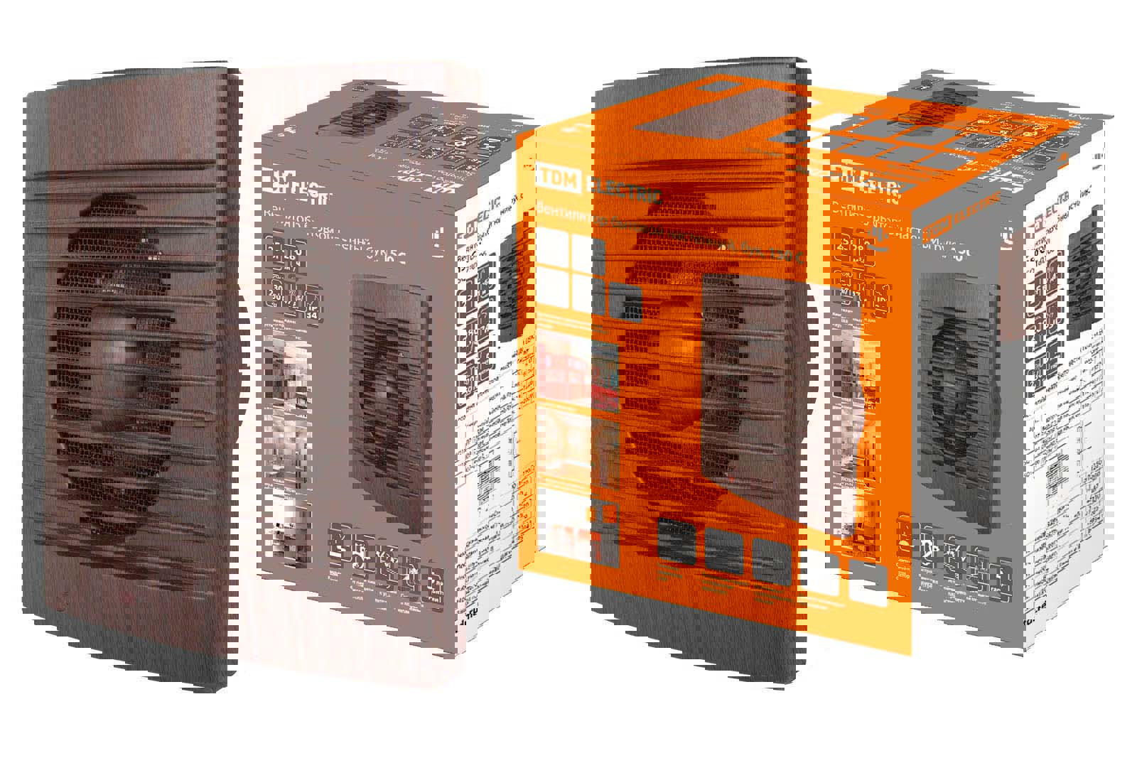 Изображение товара Вентилятор настенный вытяжной TDM ELECTRIC SQ1807 0106 бук 280 м3 ч 46 дБ IP34