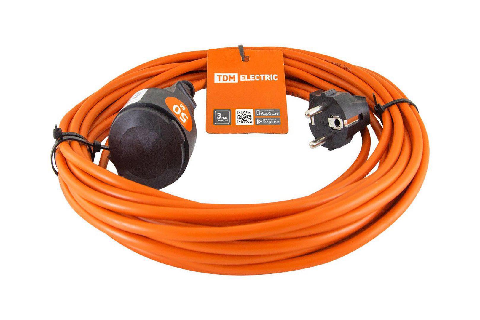 Изображение товара Удлинитель-шнур силовой Tdm electric SQ1301-0619 1 розетка 50 м