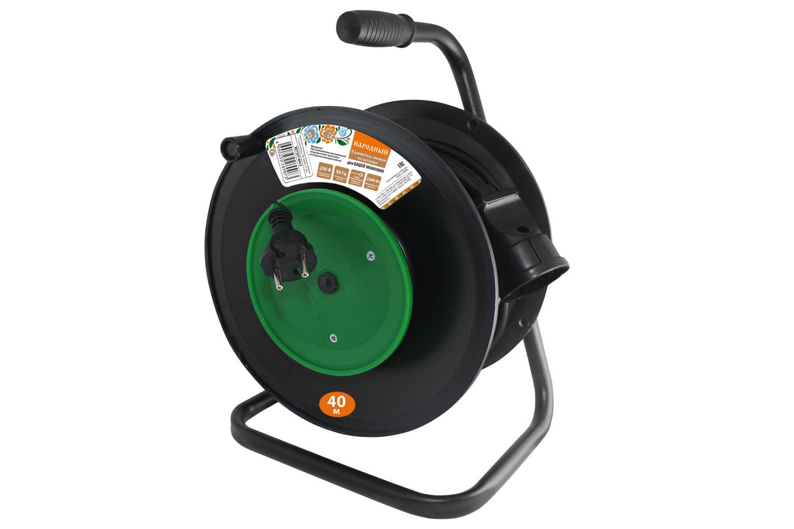 Изображение товара [Удлинитель на катушке] TDM ELECTRIC SQ1307-0413 [40 м, 1 розетка, ПВС, IP20, черно-жёлтый)]