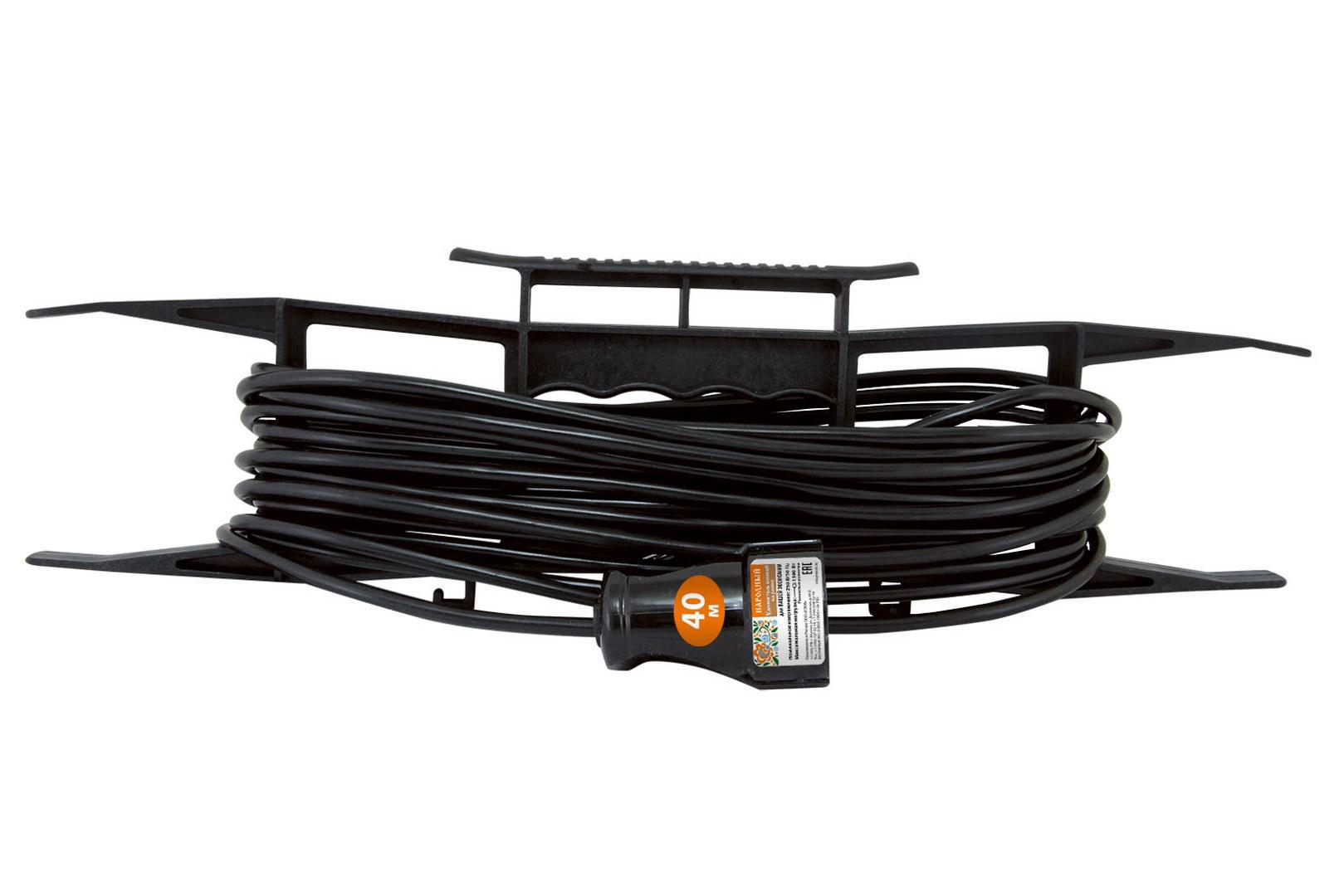 Изображение товара Удлинитель-шнур TDM Electric SQ1307-0304 1 розетка без заземления 2x0.75 мм 40 м цвет черный Изображение товара Удлинитель-шнур TDM Electric SQ1307-0304 1 розетка без заземления 2x0.75 мм 40 м цвет черный