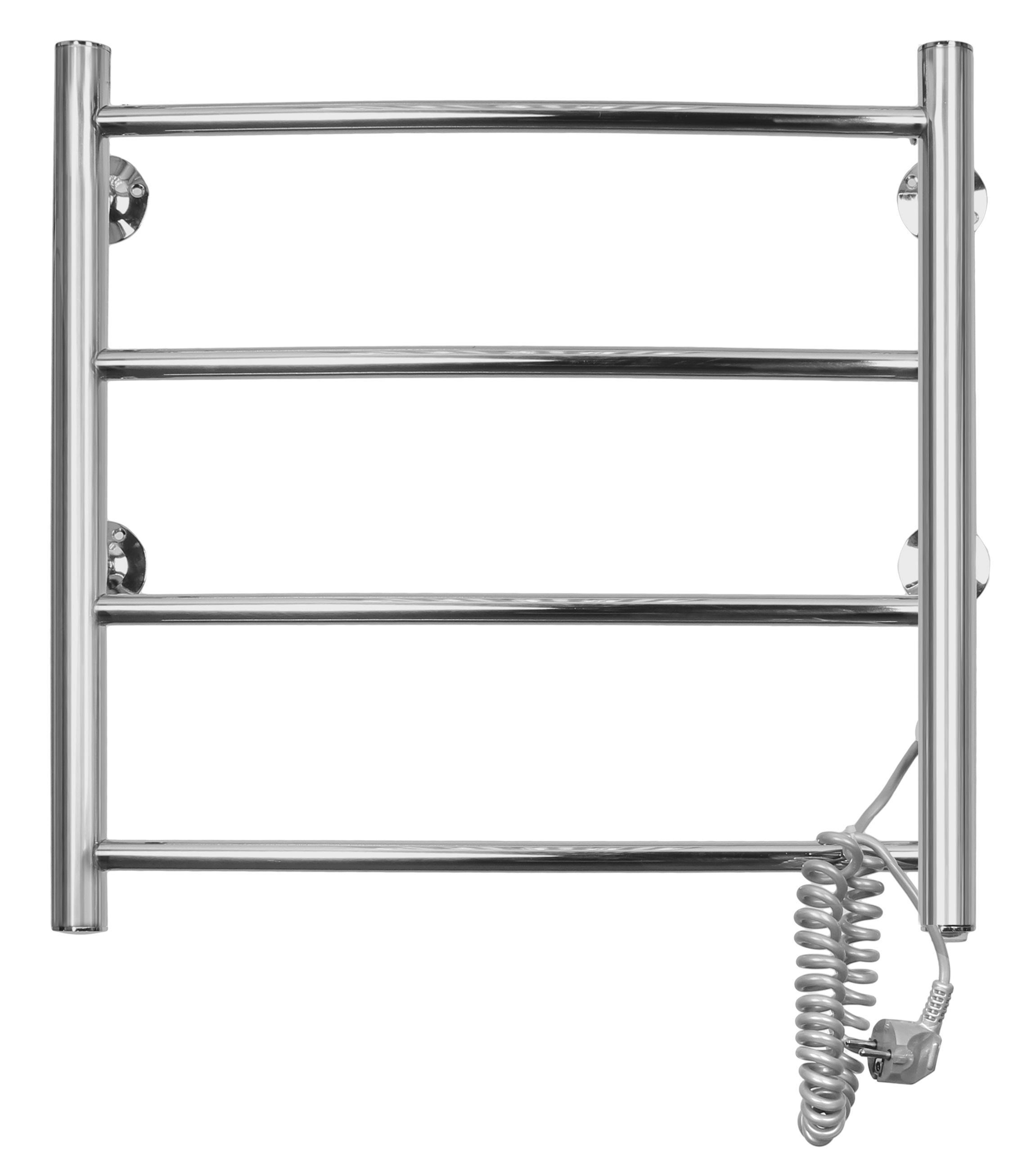 Изображение товара Полотенцесушитель электрический Domoterm Классик DMT 109-4 EK R 500x500 мм 48 Вт лесенка цвет хром