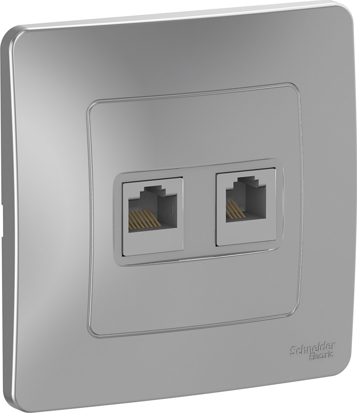 Изображение товара Розетка для телефона/компьютера встраиваемая Systeme Electric Blanca BLNIS045113 цвет алюминий