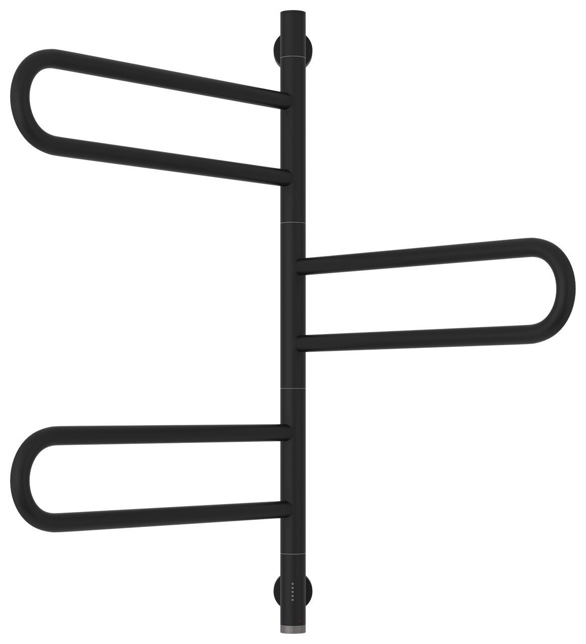 Изображение товара Электрический полотенцесушитель Сунержа Парео 4 535x773 мм 100 Вт черный нержавеющий