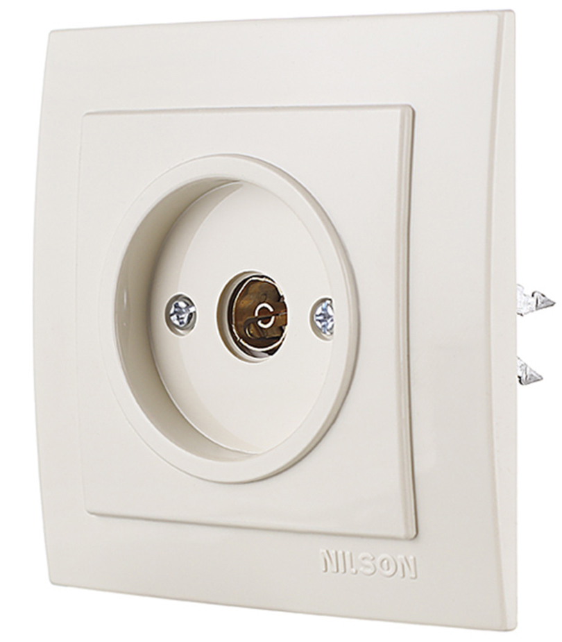 Изображение товара Nilson Touran 24121629 Розетка телевизионная встраиваемая с заземлением бежевый