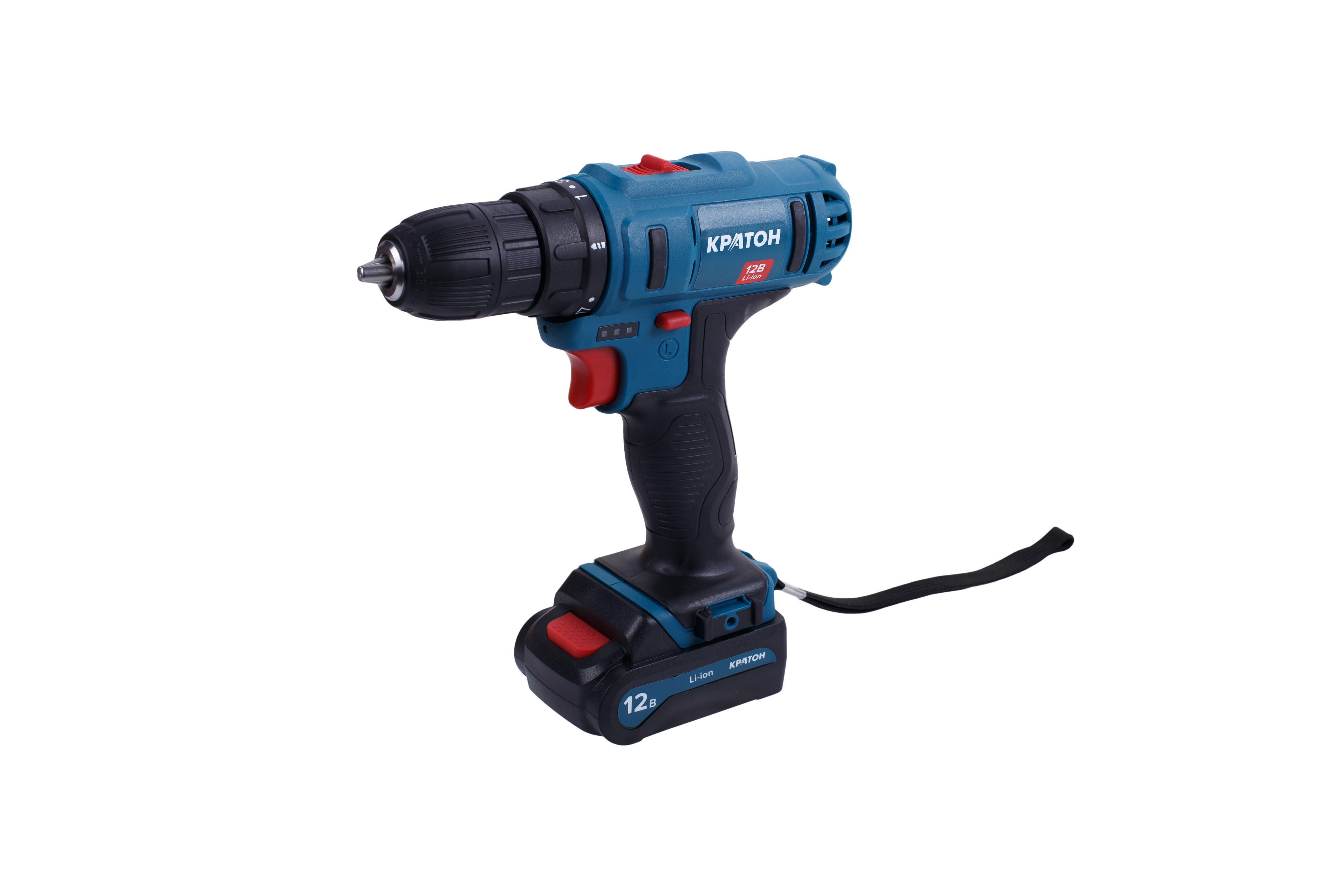 Изображение товара Аккумуляторная дрель-шуруповерт Кратон 3 11 01 058 12 В 30 Нм с подсветкой