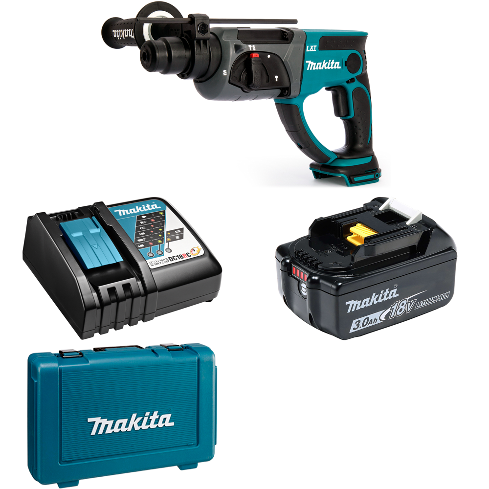 Изображение товара Аккумуляторный перфоратор Makita LXT DHR202RF SDS Plus 18В Li-Ion Изображение товара Аккумуляторный перфоратор Makita LXT DHR202RF SDS Plus 18В Li-Ion
