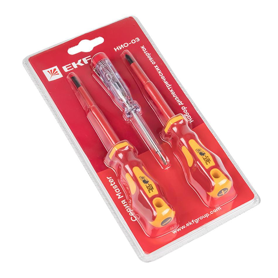Изображение товара Набор диэлектрических отверток Ekf НИО-03 Master, 3 шт.