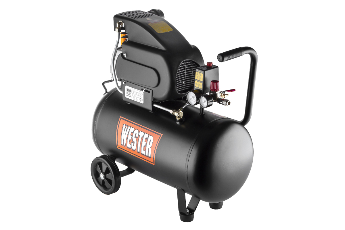 Изображение товара Компрессор поршневой масляный Wester WK1800/50C, 50 л, 208 л/мин