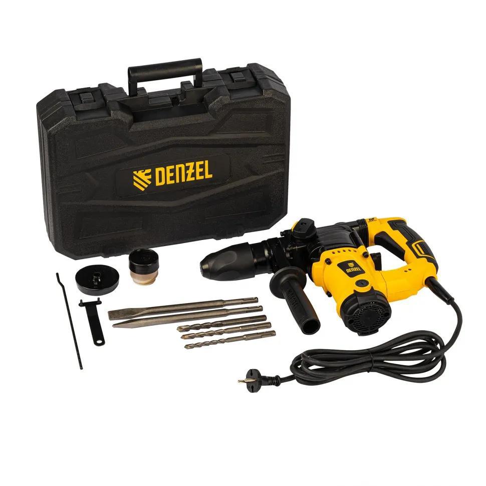 Изображение товара Перфоратор сетевой SDS Plus Denzel RHV-1100-26 26610, 1100 Вт, 4 Дж