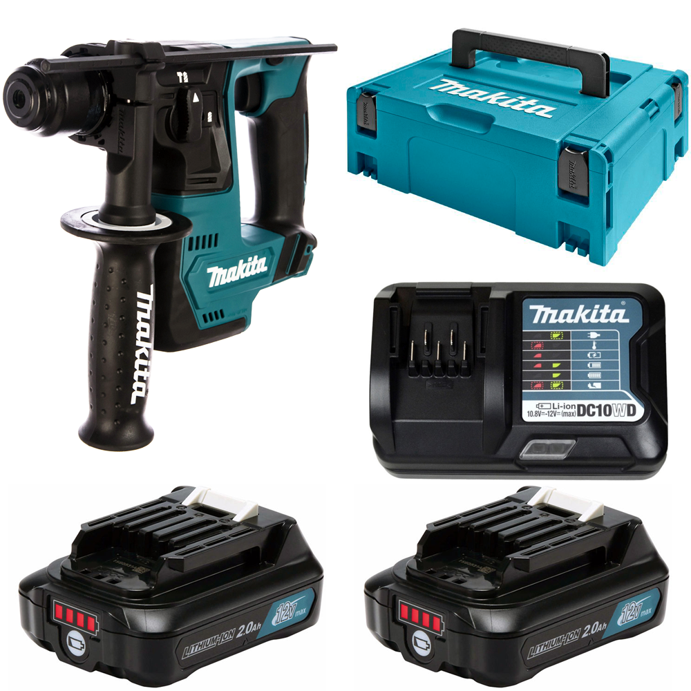 Изображение товара Перфоратор аккумуляторный SDS Plus Makita HR140DWAJ, 12 В Li-Ion 1x2 Ач, 1 Дж