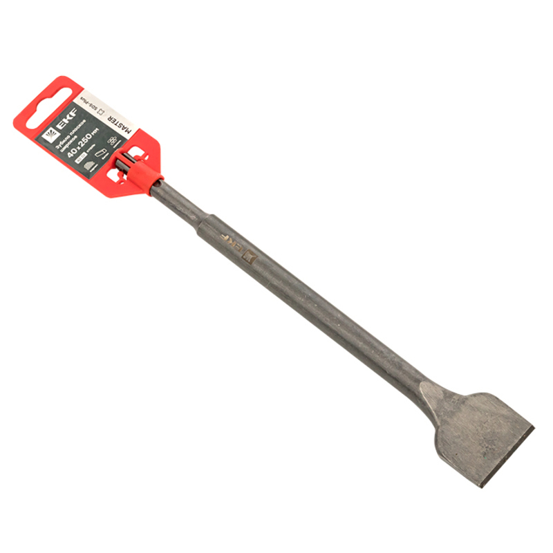 Изображение товара Зубило плоское широкое SDS-plus EKF Master 40x250 мм для перфораторов