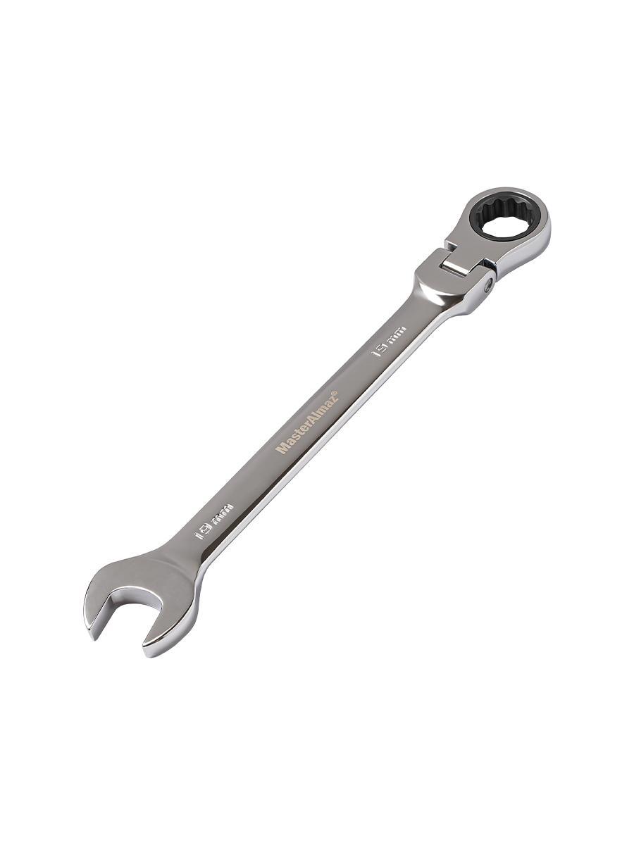 Изображение товара Ключ комбинированный шарнирный с трещоткой МастерАлмаз 19 мм профессиональный