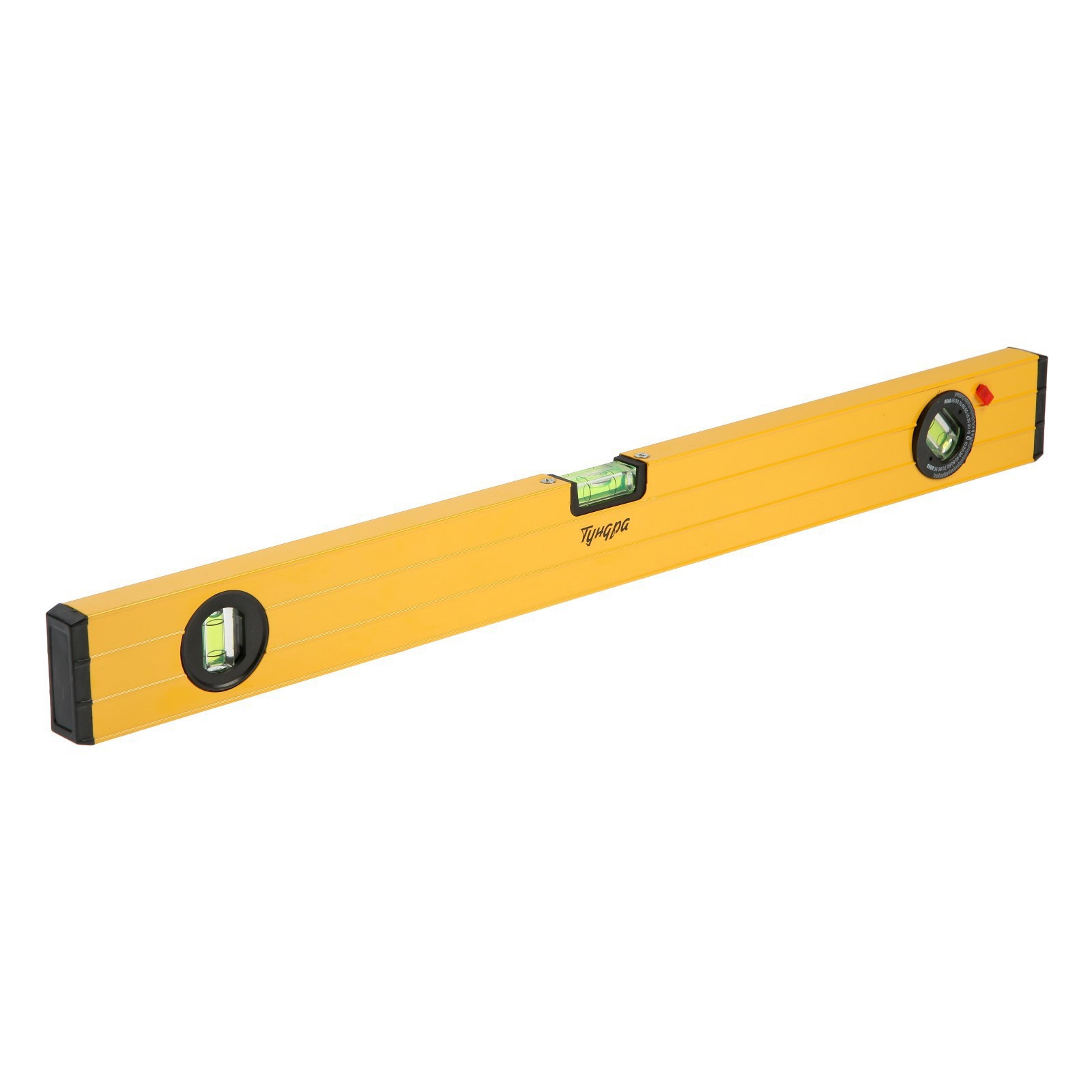 Изображение товара Уровень пузырьковый Тундра 3 глазка 600 мм алюминиевый профессиональный