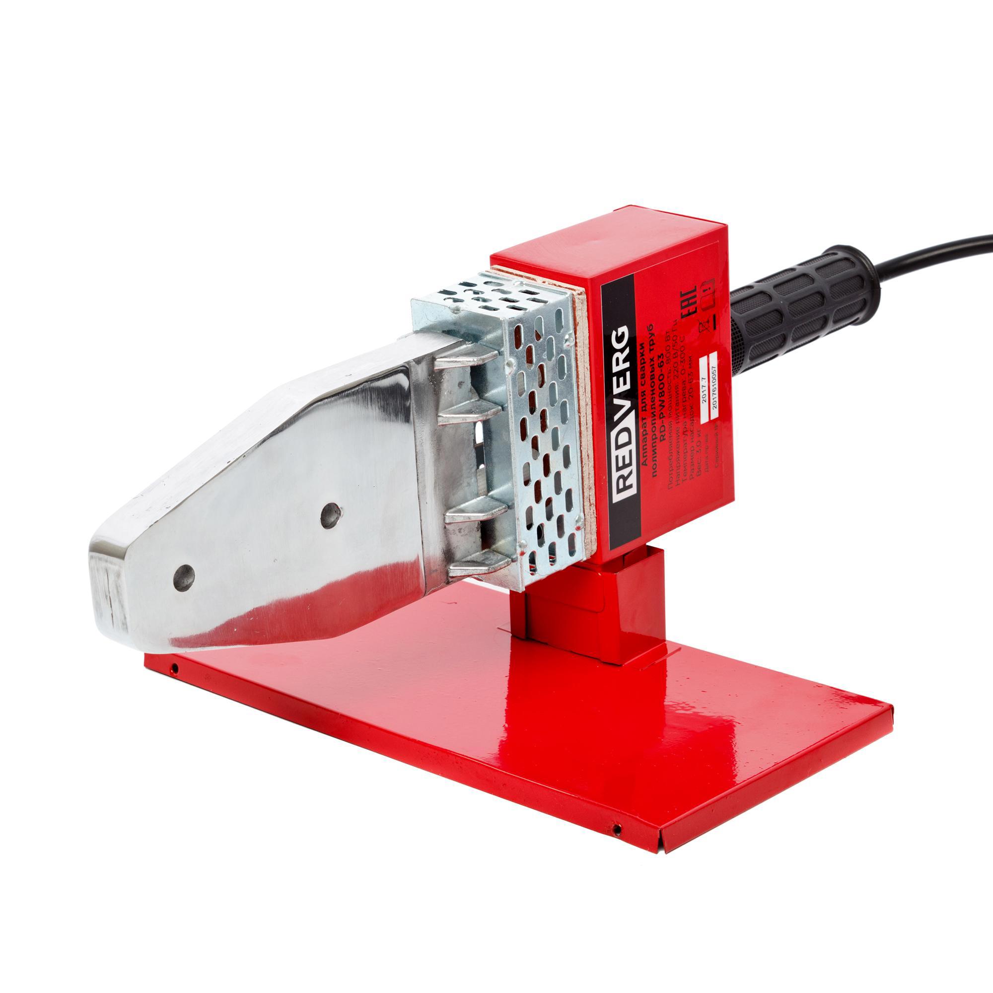 Изображение товара Аппарат для сварки полипропиленовых труб RedVerg RD-PW800-63 800 Вт