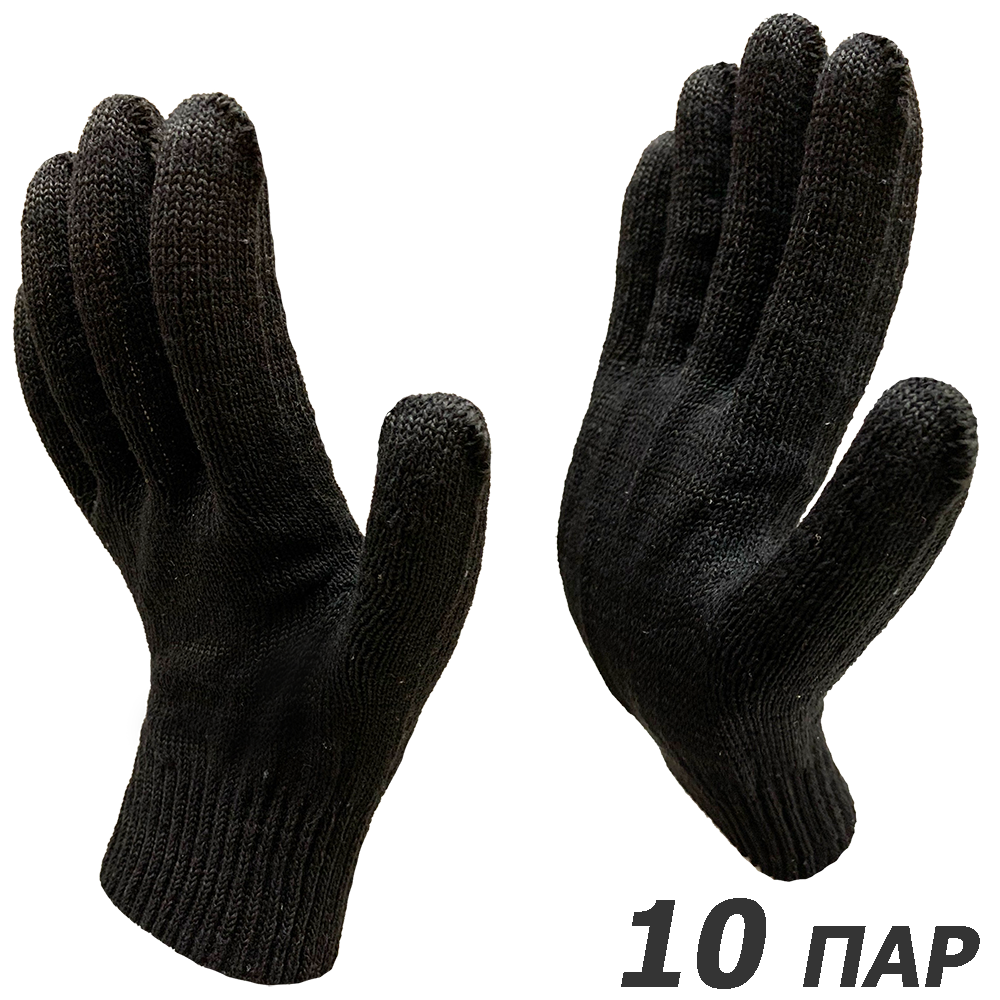 Изображение товара Перчатки хлопковые Master-Pro Антрацит 10 шт размер 9/L для работы и защиты