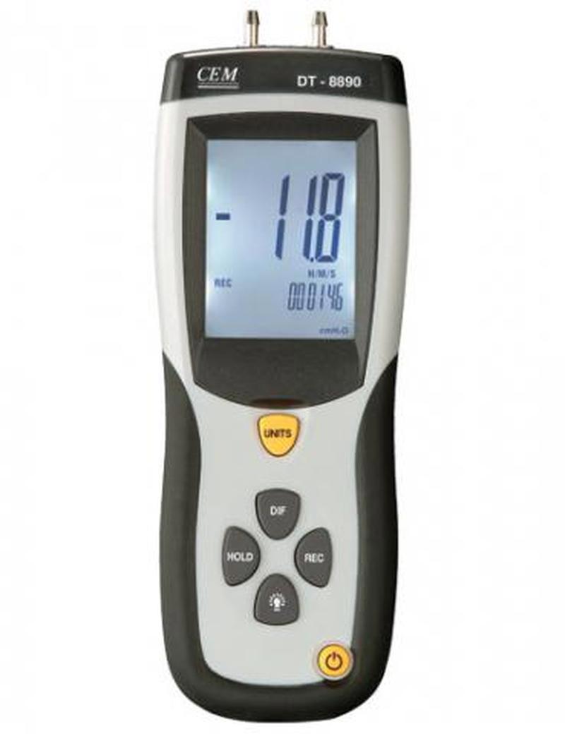 Изображение товара Цифровой дифференциальный манометр Cem DT-8890 с двойным дисплеем
