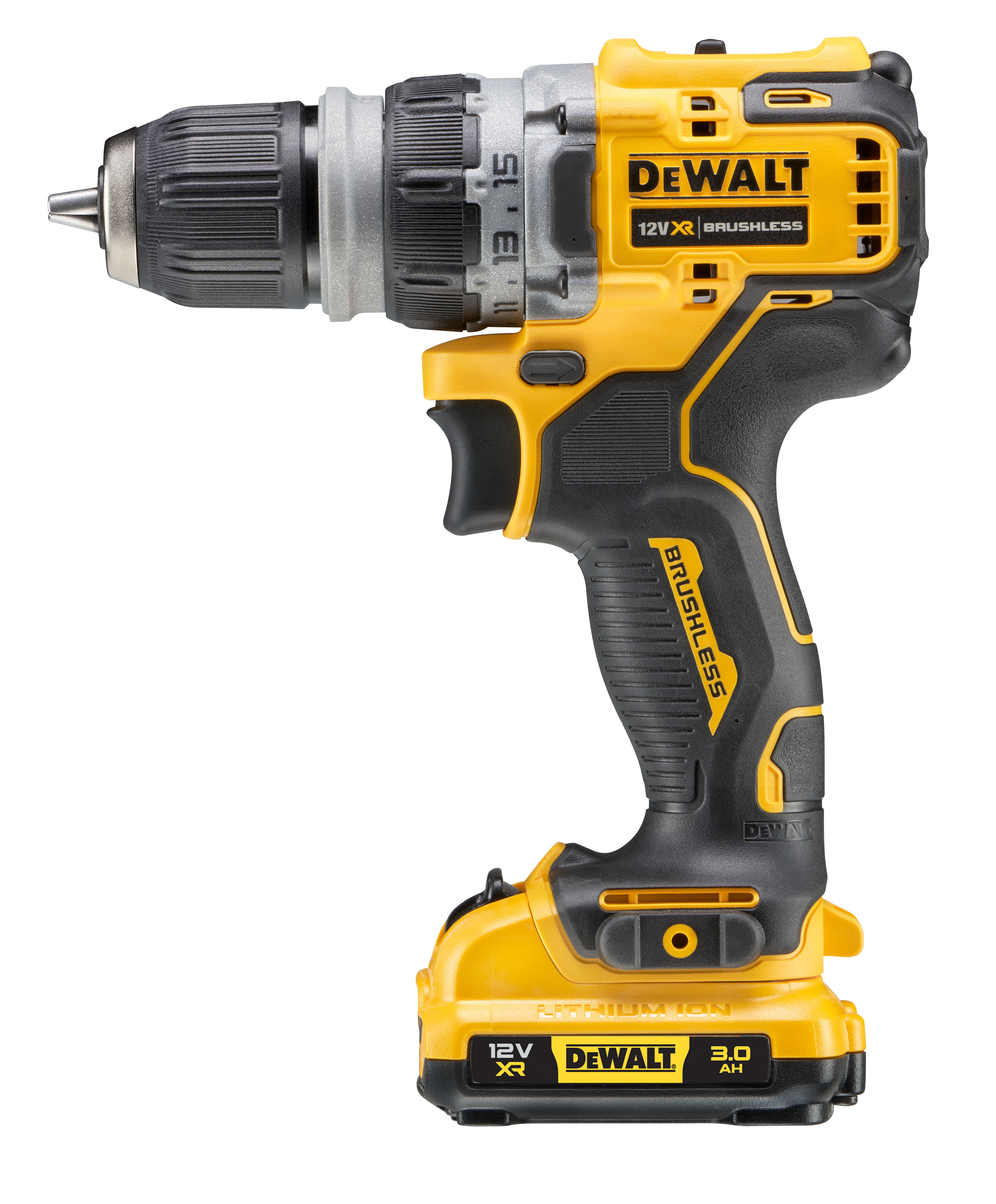 Изображение товара Дрель-шуруповерт аккумуляторная DEWALT DCD703L2T-QW 10.8 В Li-Ion 2x3 Ач с набором насадок