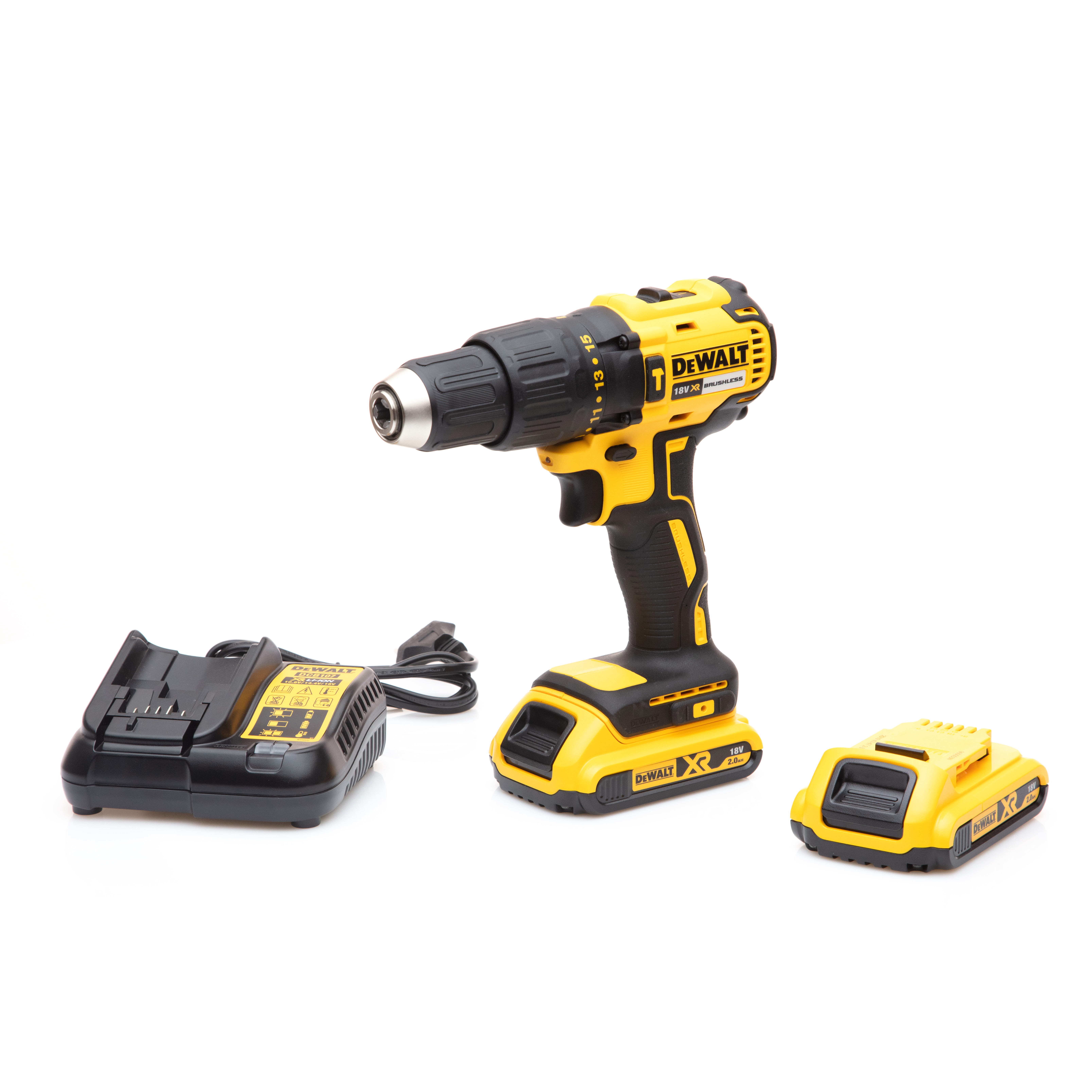 Изображение товара Дрель-шуруповерт аккумуляторная ударная бесщёточная Dewalt DCD778D2T-QW, 18 В Li-Ion 2x2 Ач