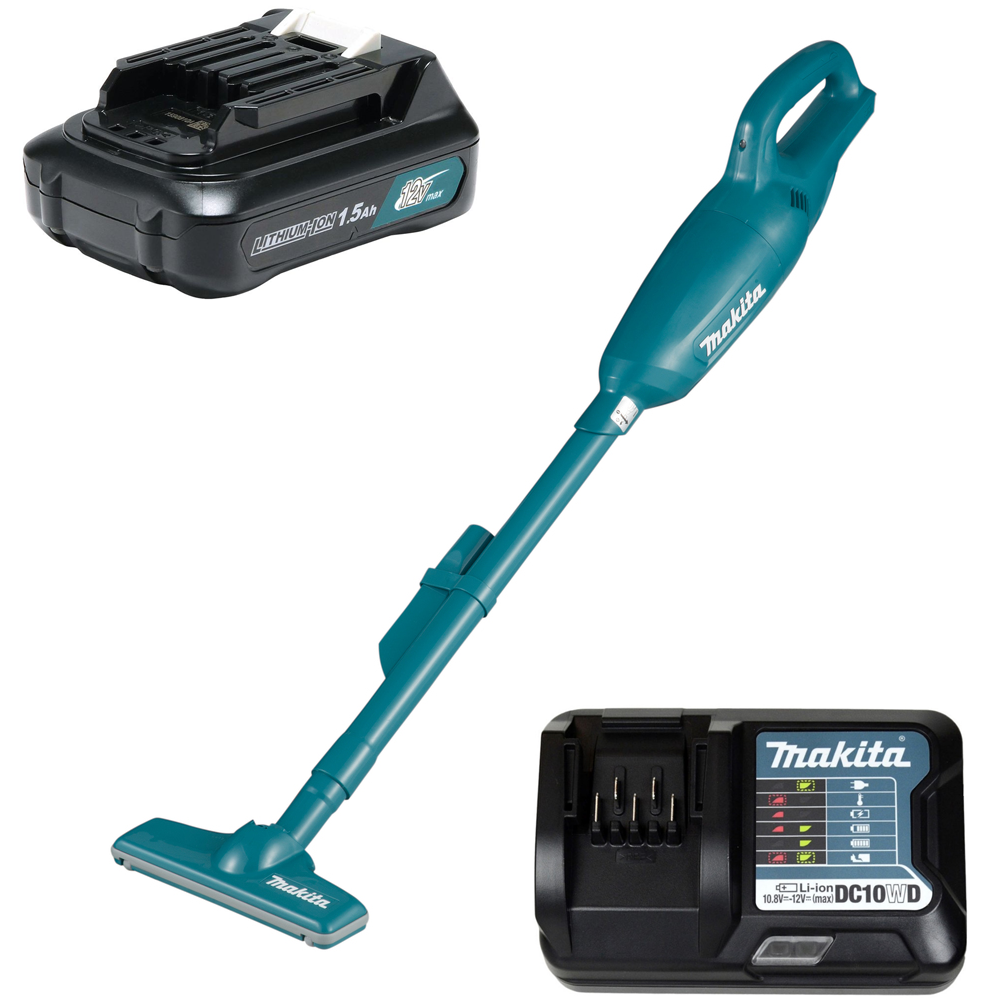 Изображение товара Пылесос аккумуляторный Makita CL106FDWY 12 В Изображение товара Пылесос аккумуляторный Makita CL106FDWY 12 В