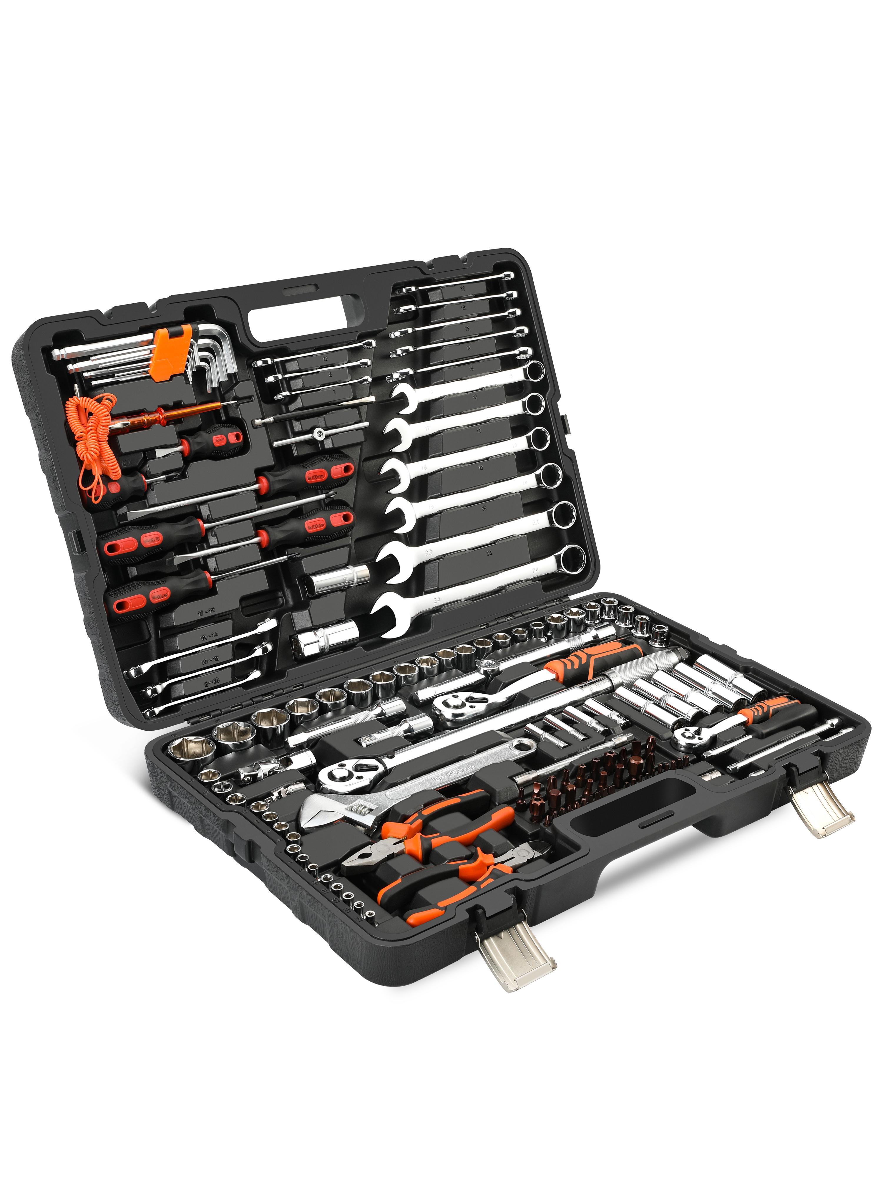 Изображение товара Набор инструментов Goodking M-10141 141 предмет автомобильный и бытовой с кейсом