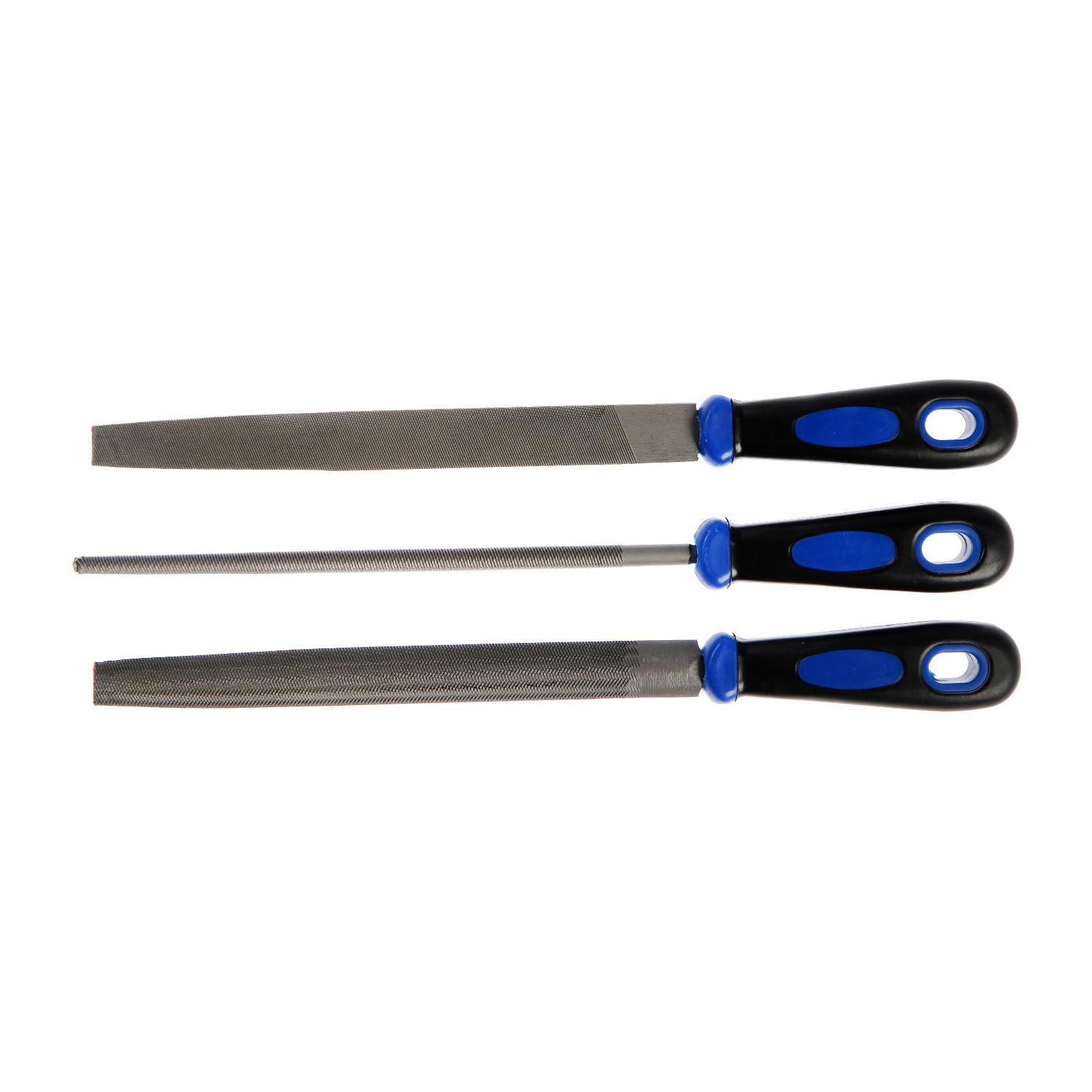 Изображение товара Набор напильников Тундра 3 шт 200 мм сталь У10 для точных работ