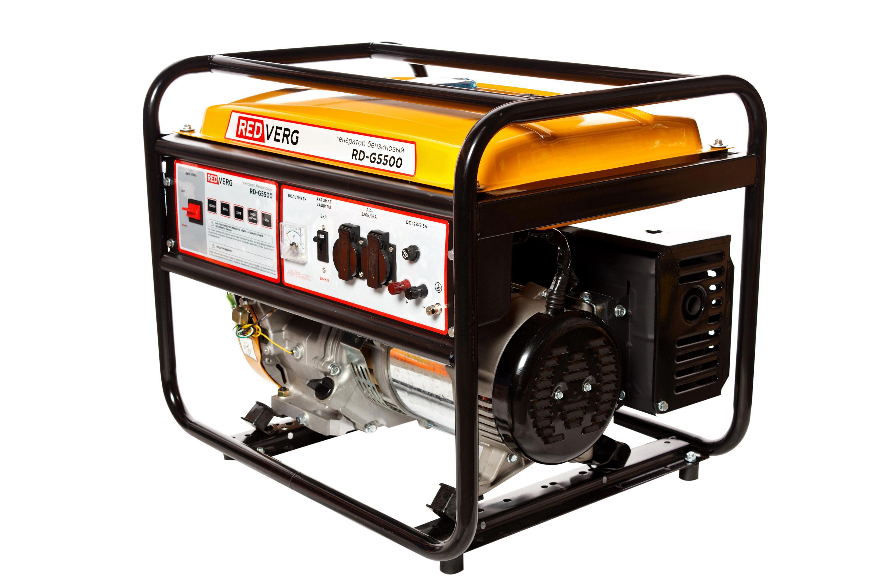 Изображение товара Генератор бензиновый Redverg RD-G5500 5.5 кВт не даст вам остаться без света