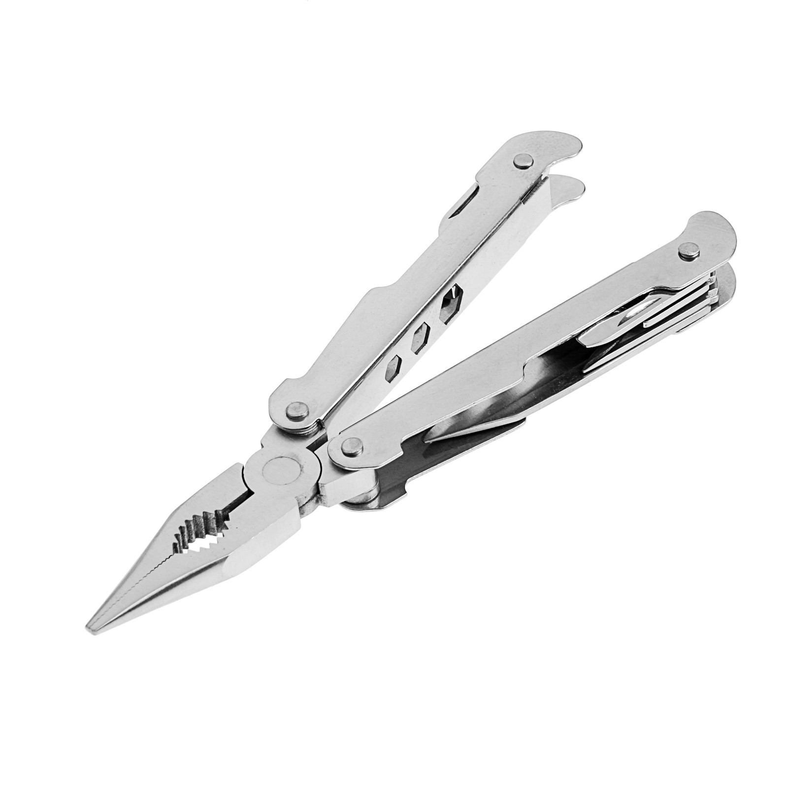 Изображение товара Мультитул-пассатижи Лом 4482144 с 12 функциями из нержавеющей стали