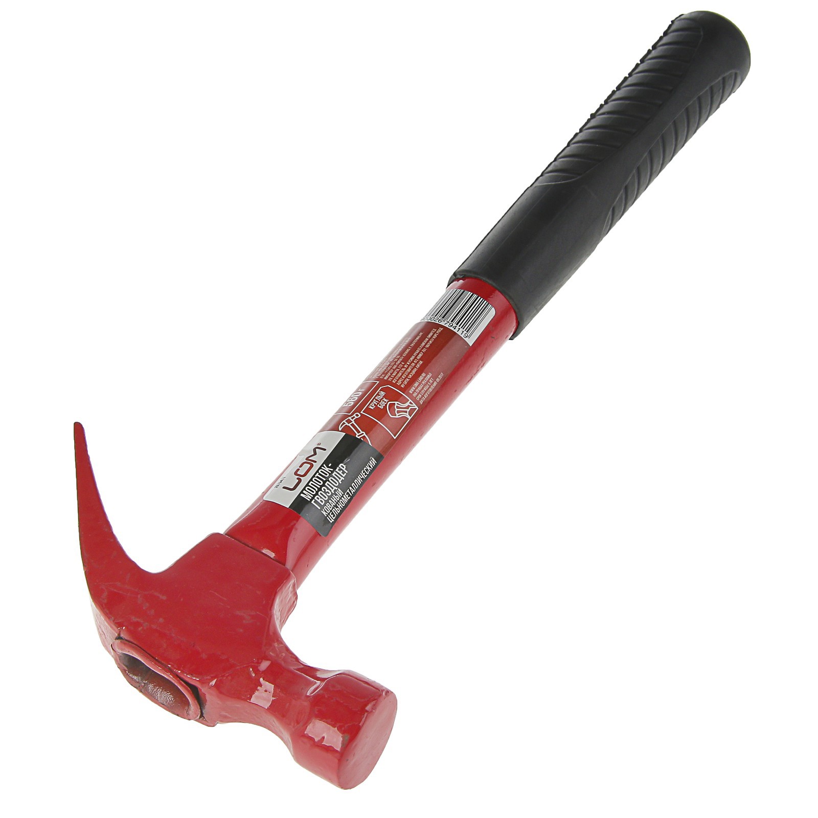 Изображение товара Молоток столярный ЛОМ с гвоздодером 560 г металлическая рукоятка