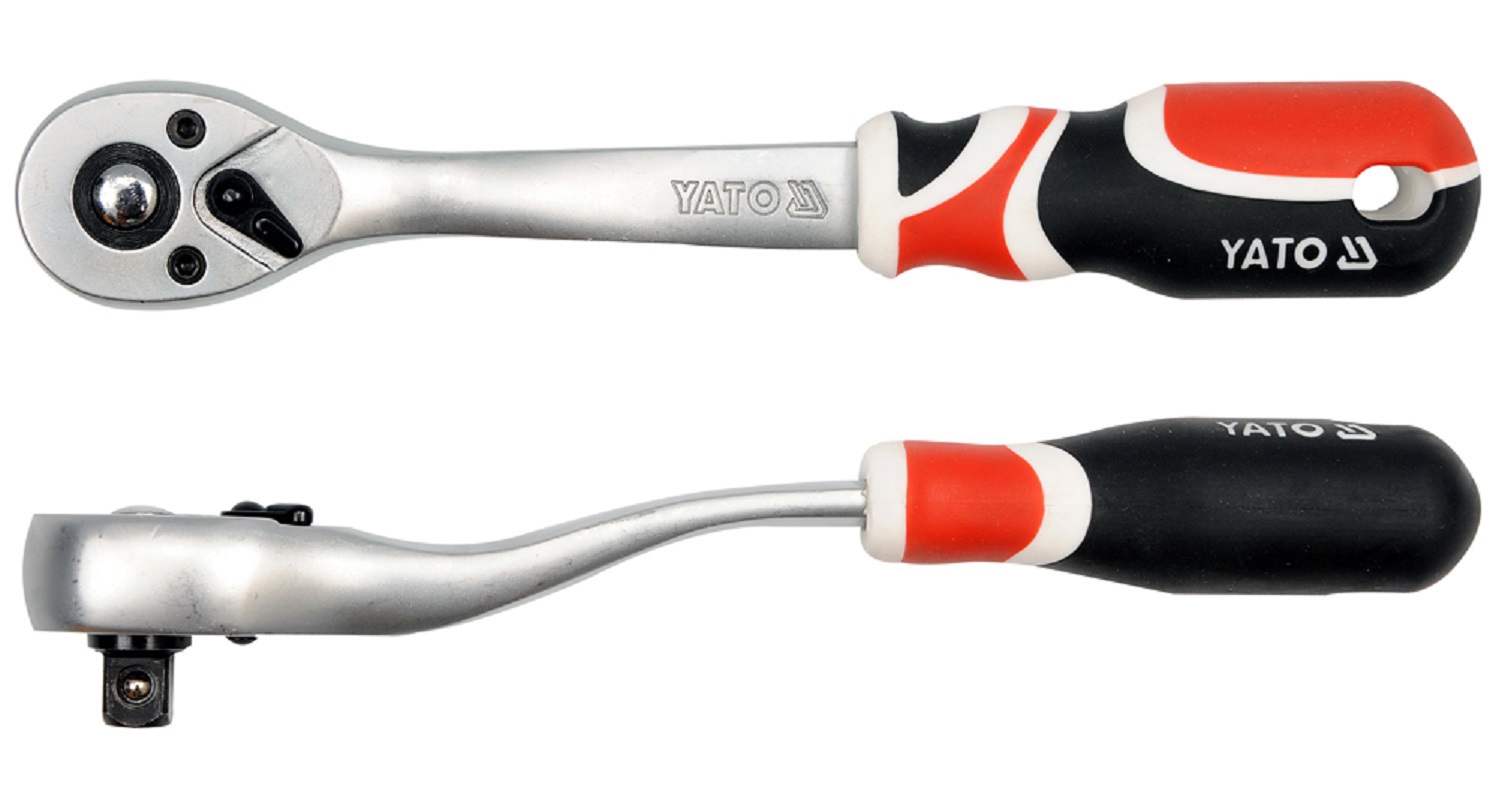 Изображение товара Ключ трещотка YATO 3/8 200 мм 72 зубца YT-0731 профессиональный инструмент