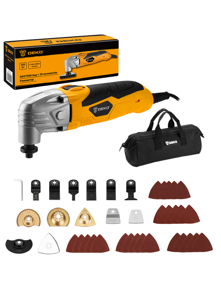Изображение товара Реноватор сетевой Deko DKOT500, 500 Вт с набором предметов