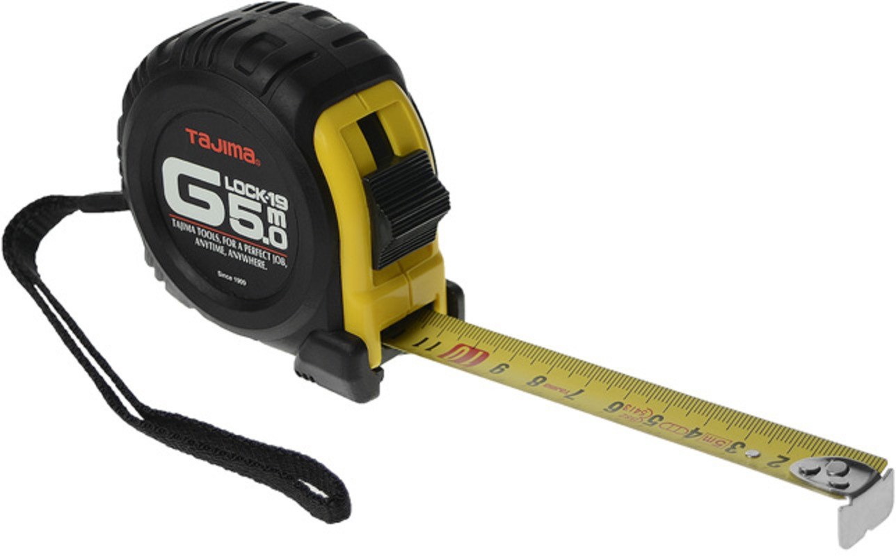Изображение товара Рулетка Tajima G Lock G9P50MT, 5 м х 19 мм, ударопрочная с магнитным наконечником