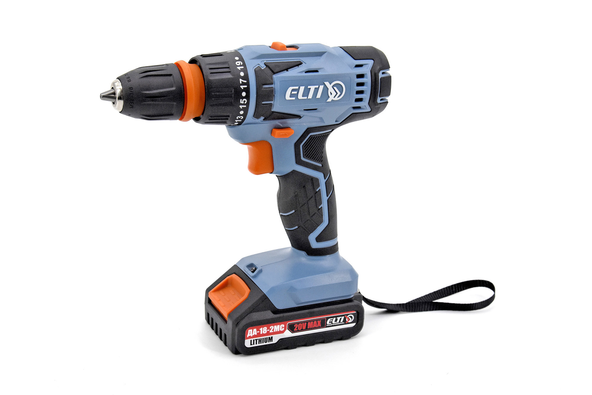 Изображение товара Аккумуляторная дрель-шуруповерт ELTI ДА-18-2МС 20 В, 2 батареи, кейс
