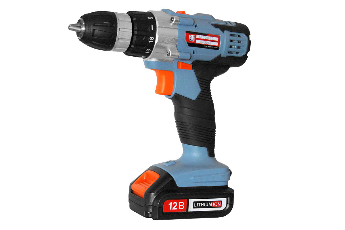 Изображение товара Дрель-шуруповерт аккумуляторная ЭЛЕКТРОПРИБОР ДА-12-2ДМ 20 В Li-Ion