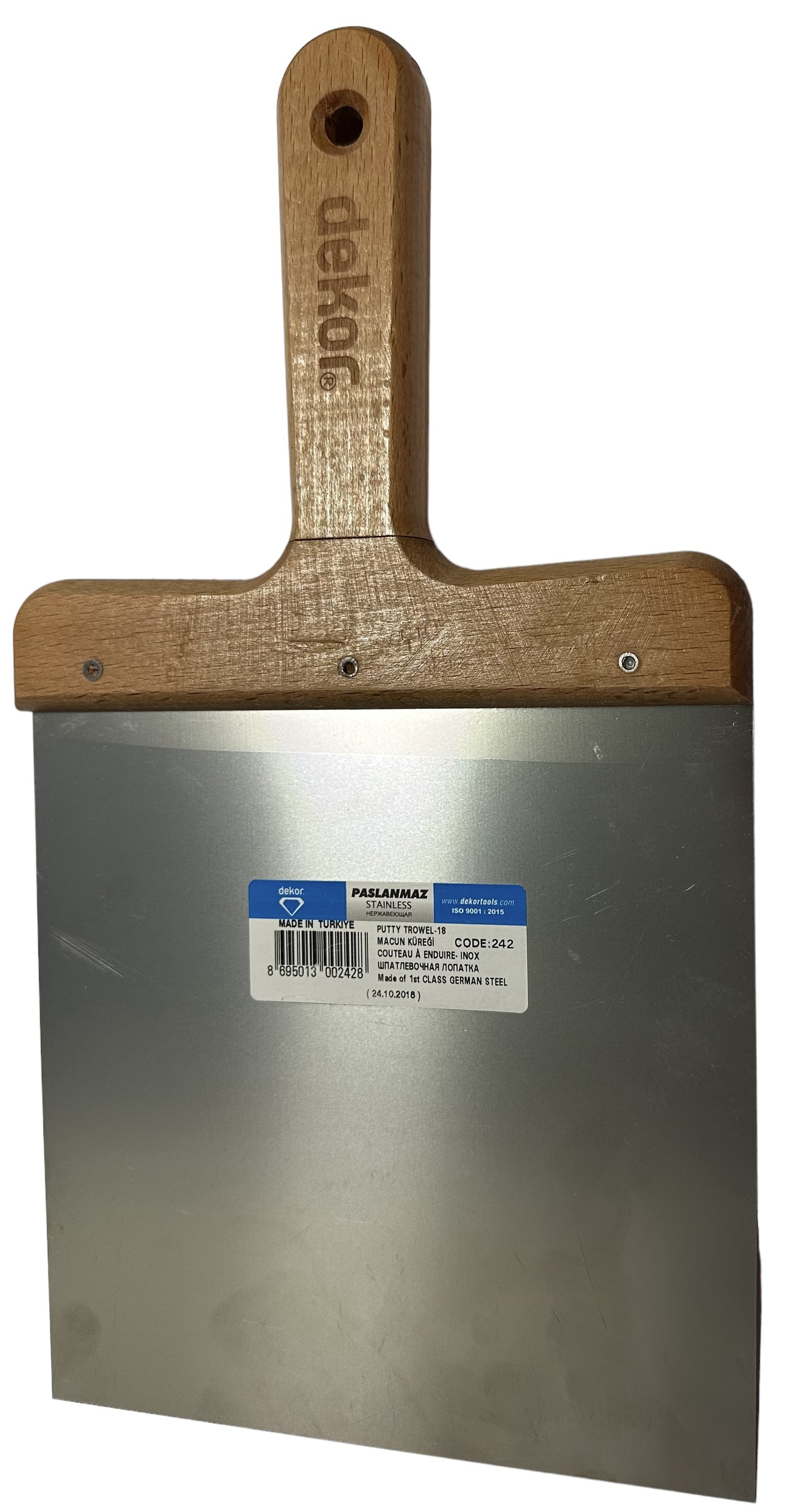 Изображение товара Шпатель Dekor 242 Нержавеющая сталь 180 мм - фасадный