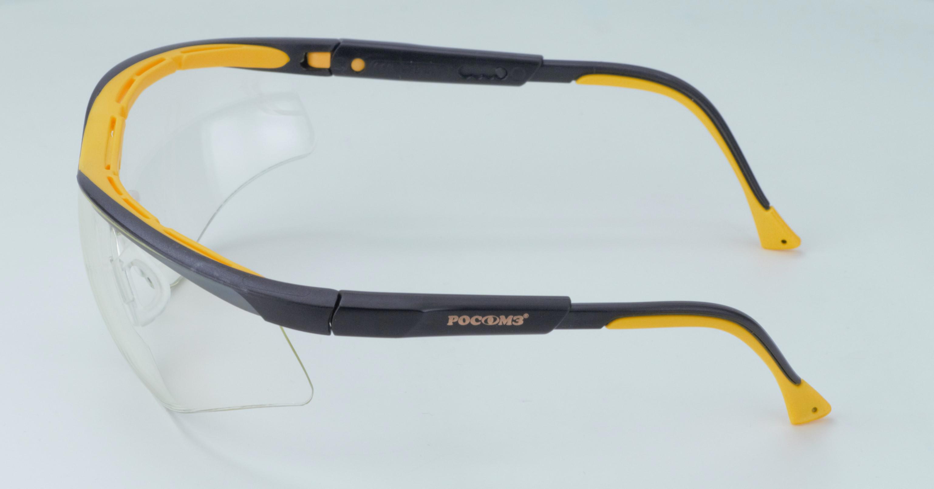 Изображение товара Очки защитные открытые РОСОМЗ О50 Monaco StrongGlass желтые с защитой от запотевания