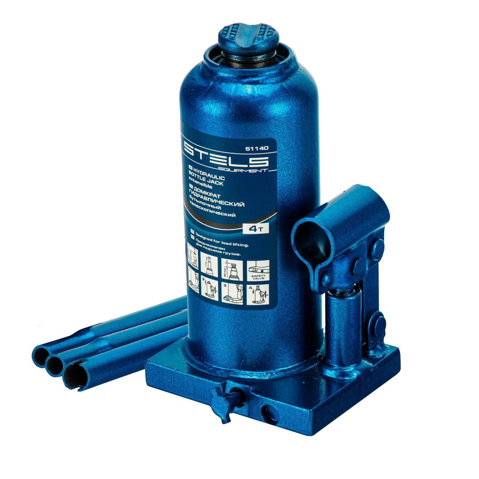 Изображение товара Домкрат бутылочный гидравлический STELS 5114 до 4 т, высота 190-480 мм
